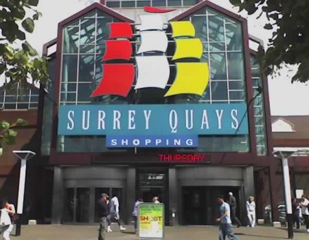 Entrance to Surrey Quays Shopping Centre