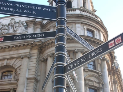 Signpost in London